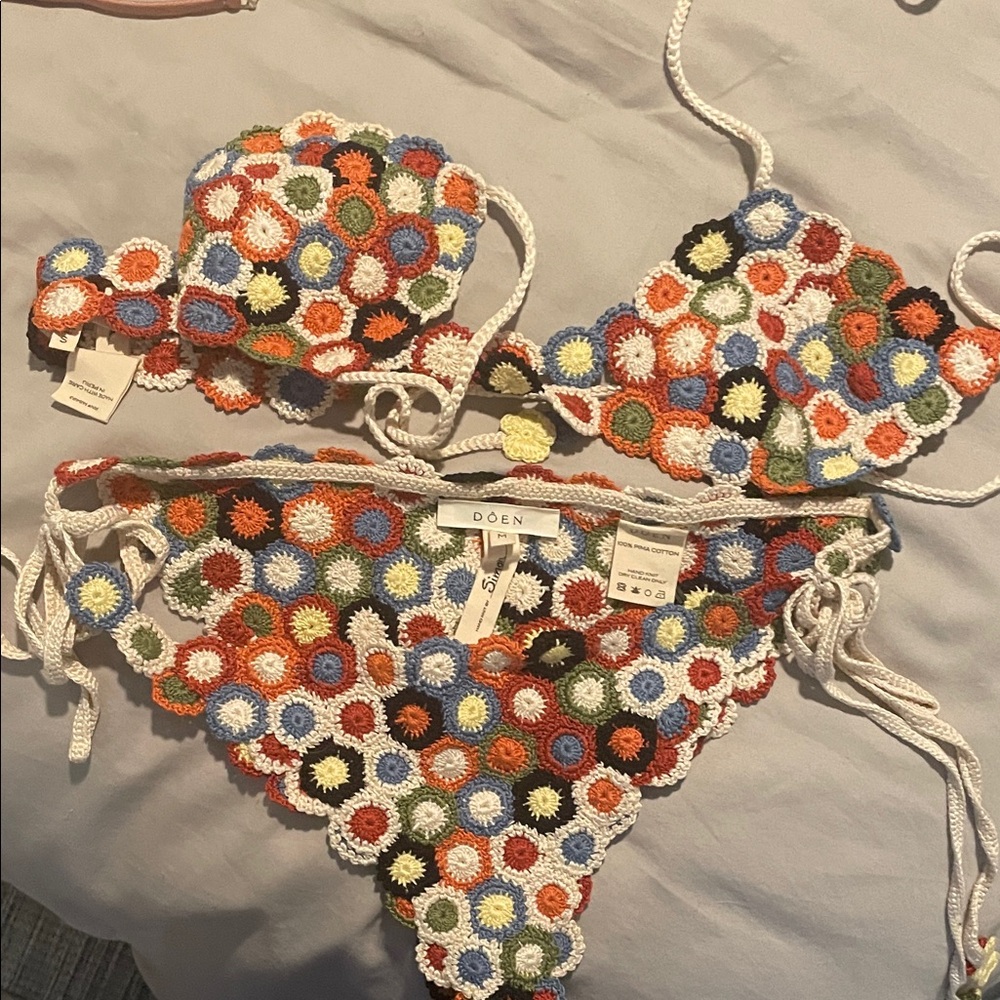 Doen Red and Blue Polka Dot Hair Accessories